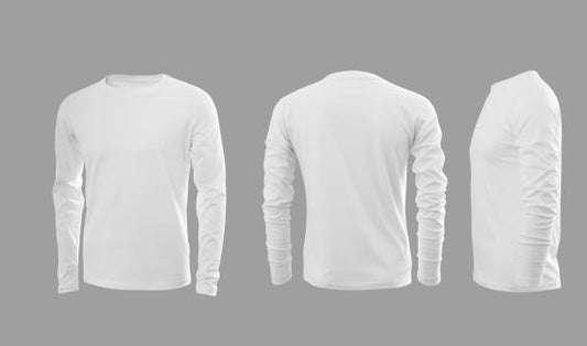 Full Sleeves Plain Round Neck T-Shirt For Men